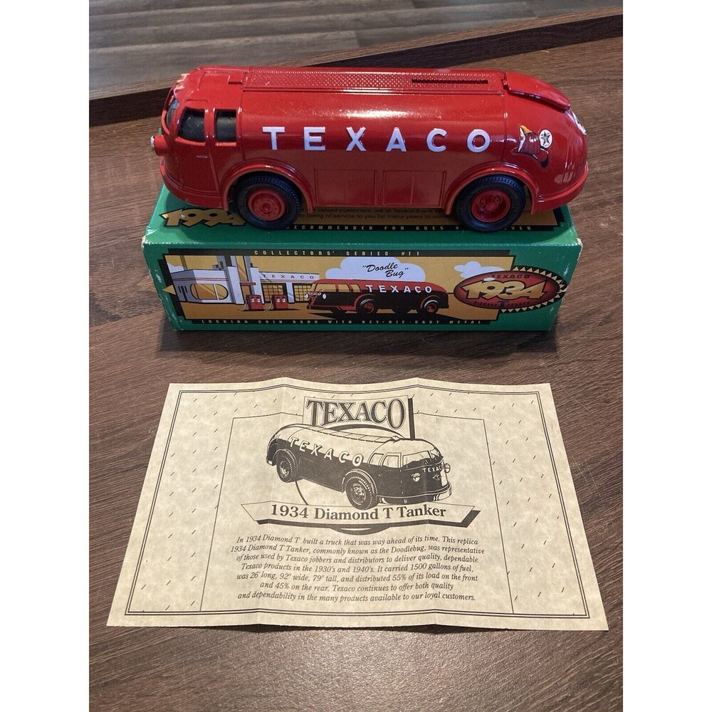 ERTL TEXACO 1934 Diamond T. Tanker “Doodle Bug” Coin Bank